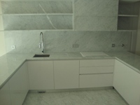 Cozinha Mármore Branco Carrara